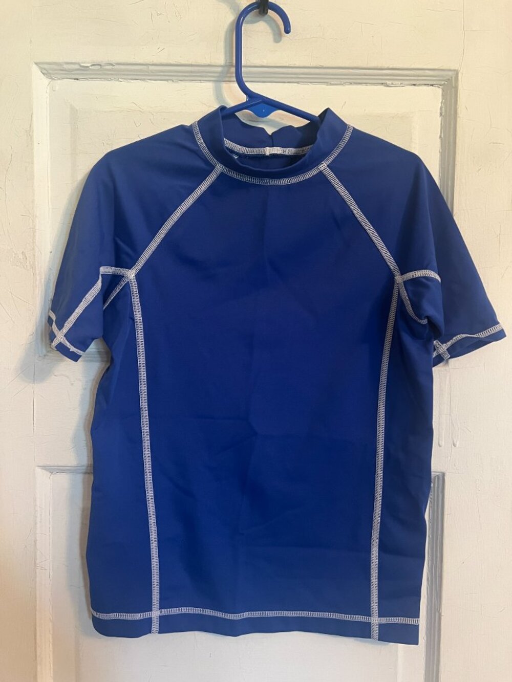 Blue Lands' End Boy's Rashguard Top - M 5-6
